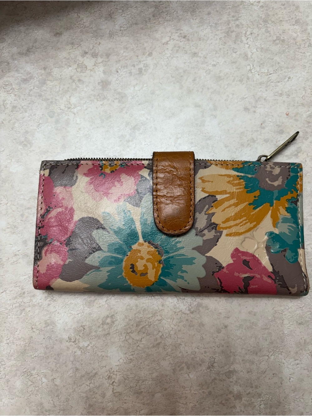 Patricia Nash Floral Pattern Wallet with Tan Snap Closure - Women's Wallet